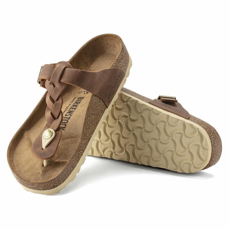 Gizeh Birkenstock Braid Oiled Kozene Damske Hnede | SK 113RVD